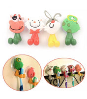 Dental Toys Cartoon Animal Brushes Holder Sucking Disc Hooks Kids