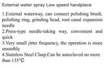 Dental External Water Spray Slow Speed Handpiece Press Type