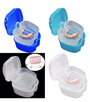 Dental Denture Box Orthodontic Retainer Mouth Guard Case Hanging Net Container   Apple