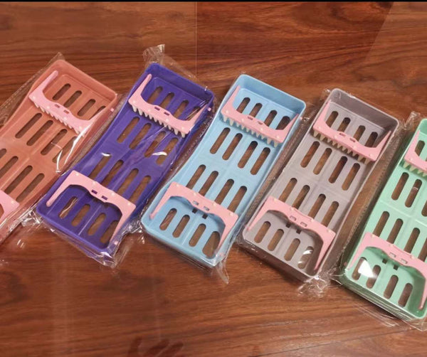 Dental Sterilization Autoclave Plastic Instruments Rack Tray Cassette Holder Box