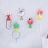 Dental Toys Cartoon Animal Brushes Holder Sucking Disc Hooks Kids